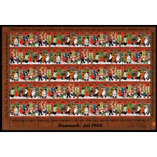 1983 - Danmark - Julemærkeark Voldsom trængsel og alarm - Frimærke - Postfrlsk.